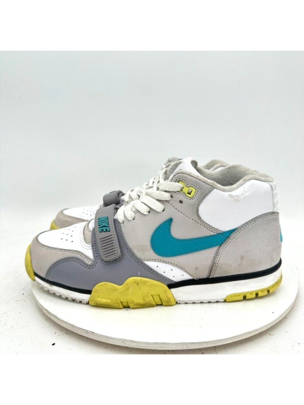 Nike Air Trainer 1 Mid Citron Men Size 9  FQ8828-100 White Grey Tea Shoes
